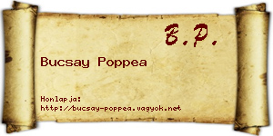 Bucsay Poppea névjegykártya